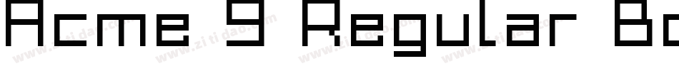 Acme 9 Regular Bold字体转换